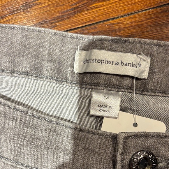 Christopher & Banks Gray Flare Jeans - Picture 3 of 4